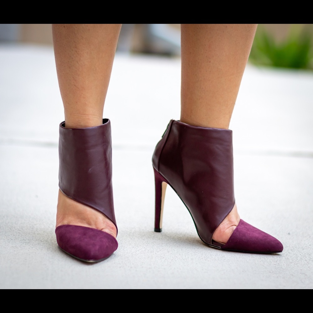 Pretty heeled booties - worn once for a couple hrs